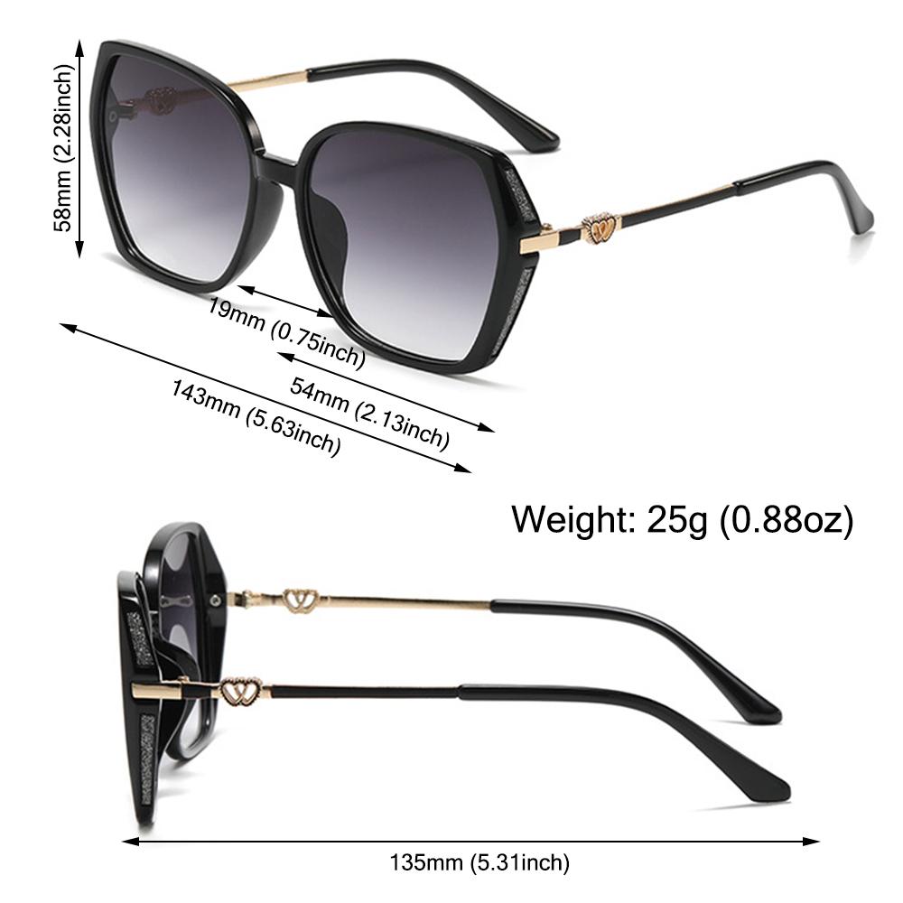 UV Protection Women's Rhinestone Shades Street Shooting Retro Sun Glasses Gradient Eyewear