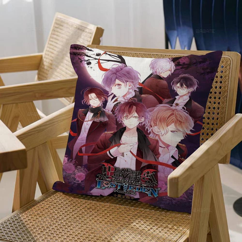 Anime D-Diabolik L-lovers Cushion Cover Inches Farmhouse Decor Home Throw Pillow Covers for Couch Decorations
