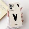 For Realme 9i 4G RMX3491 Cover For Realme 9i 4G Case Simple Fashion Luxury Letters A-Z Pattern Design Silicone Shockproof Bumper
