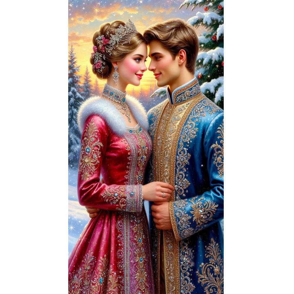 Large Size Mosaic DIY Full Diamond Painting Kits Art Prince and Princess Picture Embroidery Cross Stitch Rhinestones