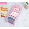 Dormitory Bra Closet Organizer for Socks Home Separated Underwear Storage Box 7 Grids Bra Organizer Foldable Drawer Organizer