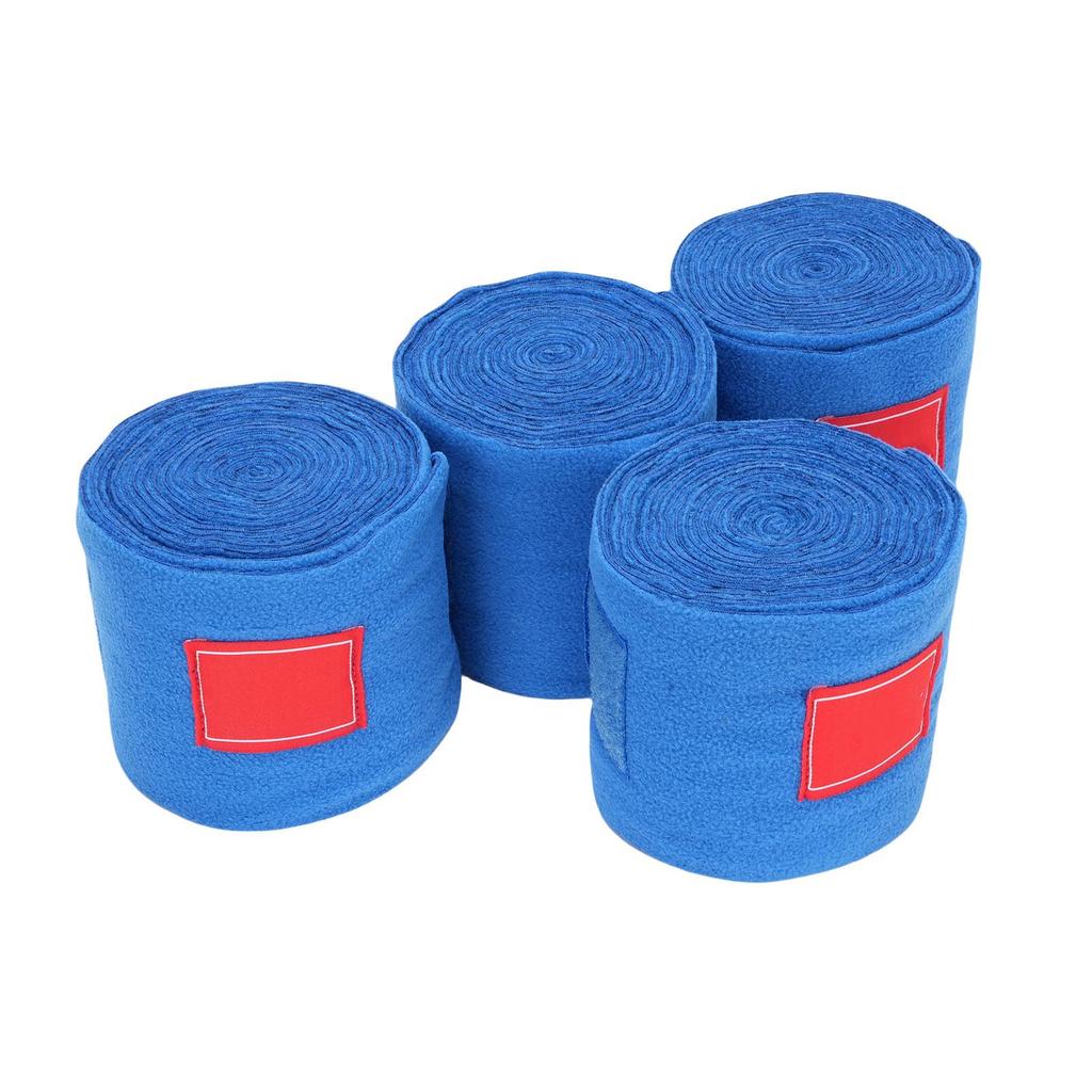 Horse Polo Leg Wraps Set of 4 Polyester Protective Bandage 10cm Width Thicken Lengthen Royalblue