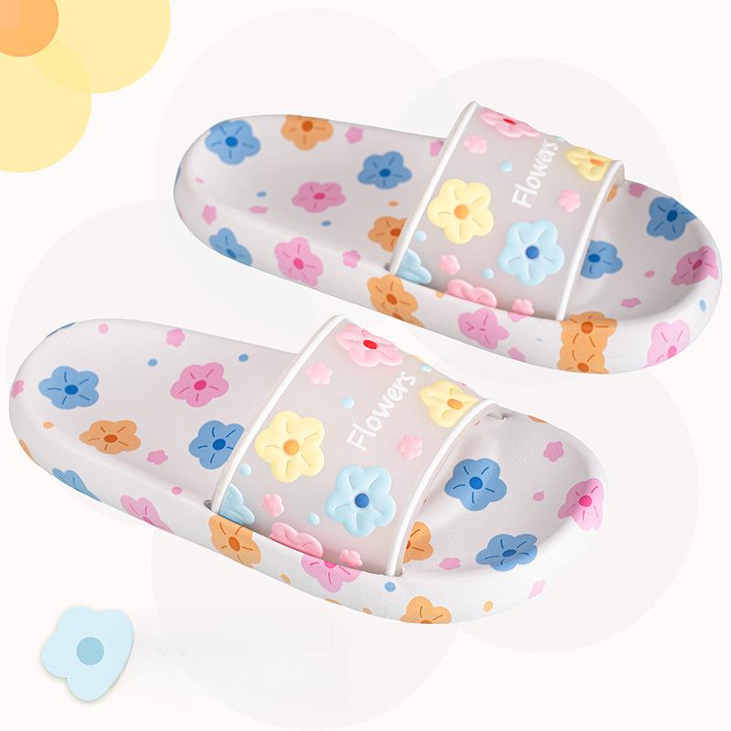 

Flower slippers Sweet flower slippers Non slip bathroom one line slippers for wearing soft soled slippers outside 40-41 жовтий