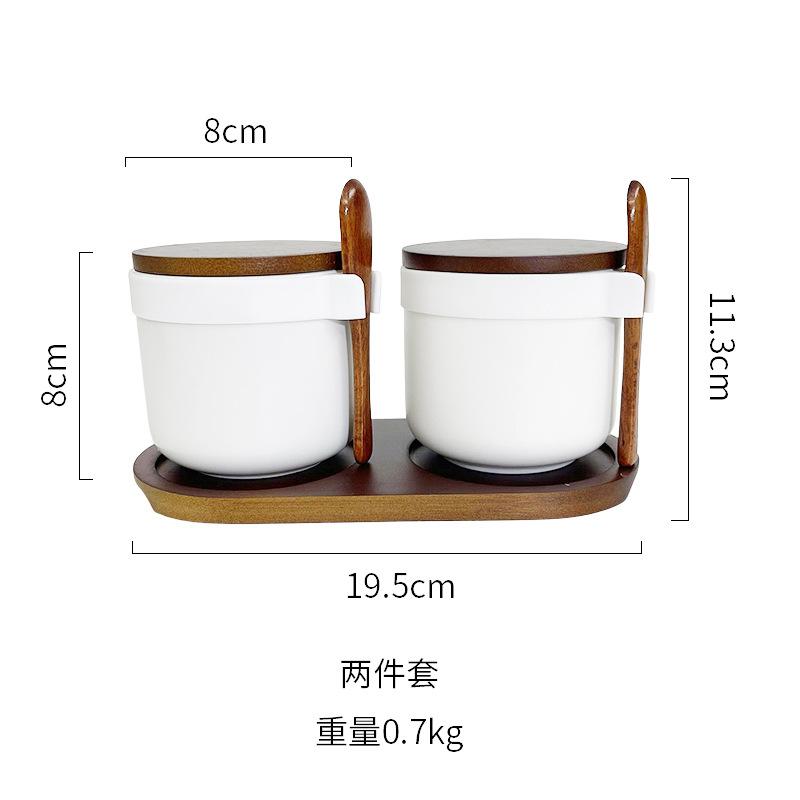 

Кухонные принадлежности для приправ, керамическая банка для приправ с крышкой и набором ложек, бутылки для соли и перца, герметичная банка для хранения бытового назначения, 250 мл