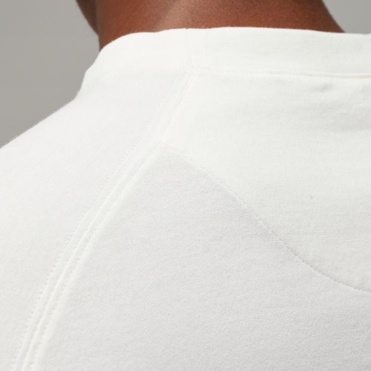 Y-3 Crew Neck Letter Drop Shoulder Long Sleeve T-Shirt Unisex T-Shirts White IV8231