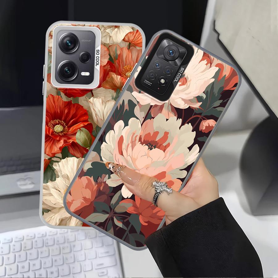 Back Phone Cover Case for Xiaomi Mi 12T Pro 13T 11 Lite Elegant Chrysanthemum