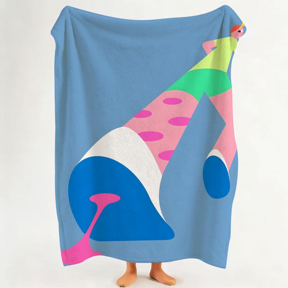 Illustrator Andy Huang Throw Flannel Throw Blanket Suitable for Sofa Living Room Bedroom