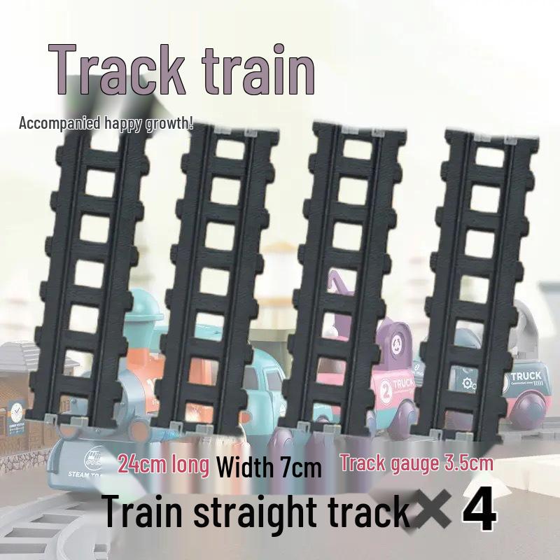 Macaron Color Series Electric Toy Train with Lights & Cartoon Engineering Theme for Kids.