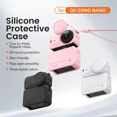 AMAGISN For DJI Osmo Nano Action Camera Shockproof Silicone Case Anti Scratch Protective Cover