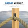 Ring Rope Supports Holders Drop Ring Bracket Support Holder Sturdy Wall Mount Hanger Easy Installation Hardware For Decks