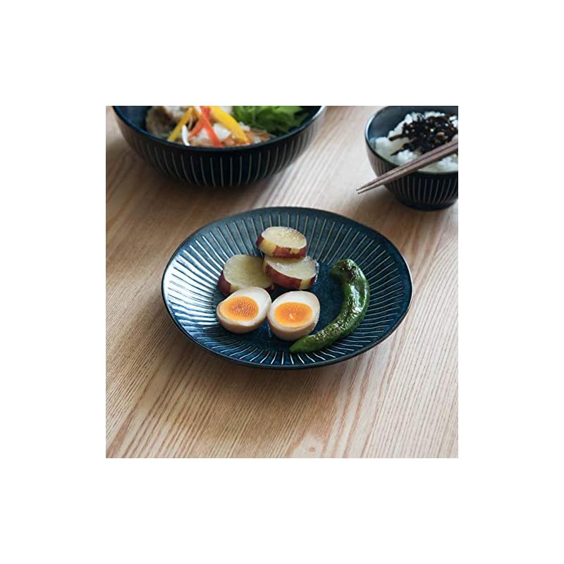 Yamani Medium Plate, Blue, 19.7cm, Sea Blue Grass Pattern, 05190527
