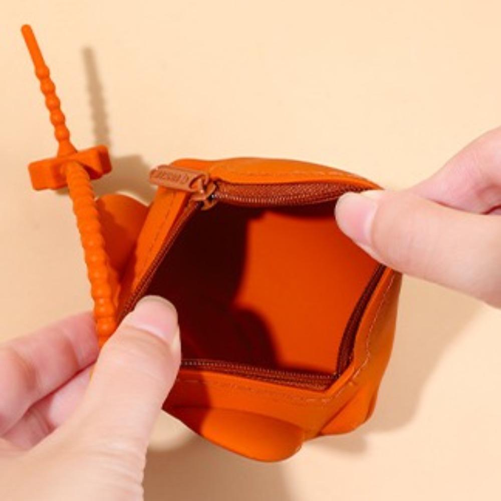 Cute 3D Silicone Coin Wallet Anime Soft Headphone Storage Bag Red Panda Pendant Coin Purse Gift