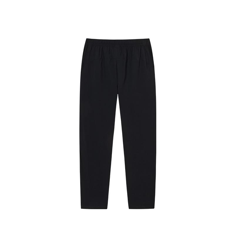Anta Solid Color Mid Waist Drawstring Breathable Versatile Straight Leg Casual Pants Men Bottoms 152535301-1