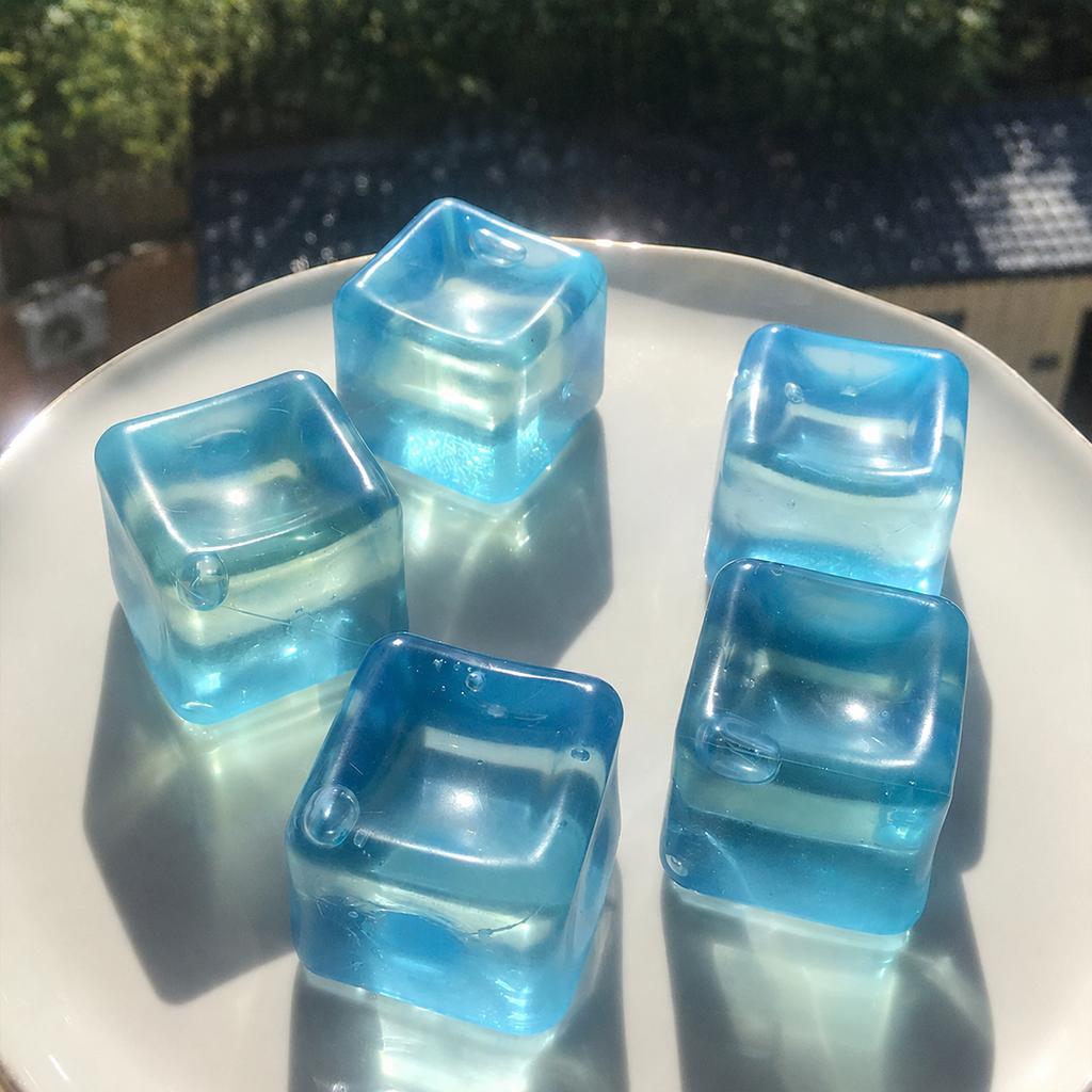 Maltose Eiswürfel Quetschspielzeug, Transparenter Wasserblock Langsam Rückfederndes Druck Quetschspielzeug, Eiswürfel Spielzeug, Langsam Rückfederndes Quetschen