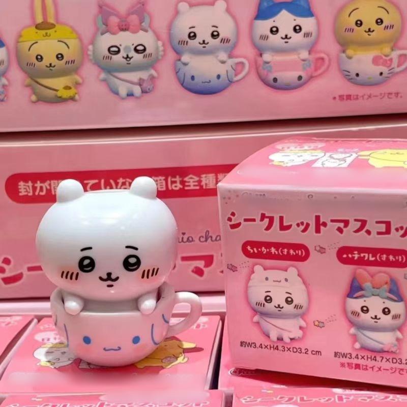 Chikawas Anime Figures Cartoon Cup Chikawas Hachiware Usagi Cartoon Cute Figure Model Ornaments Collection Box Toys Gift