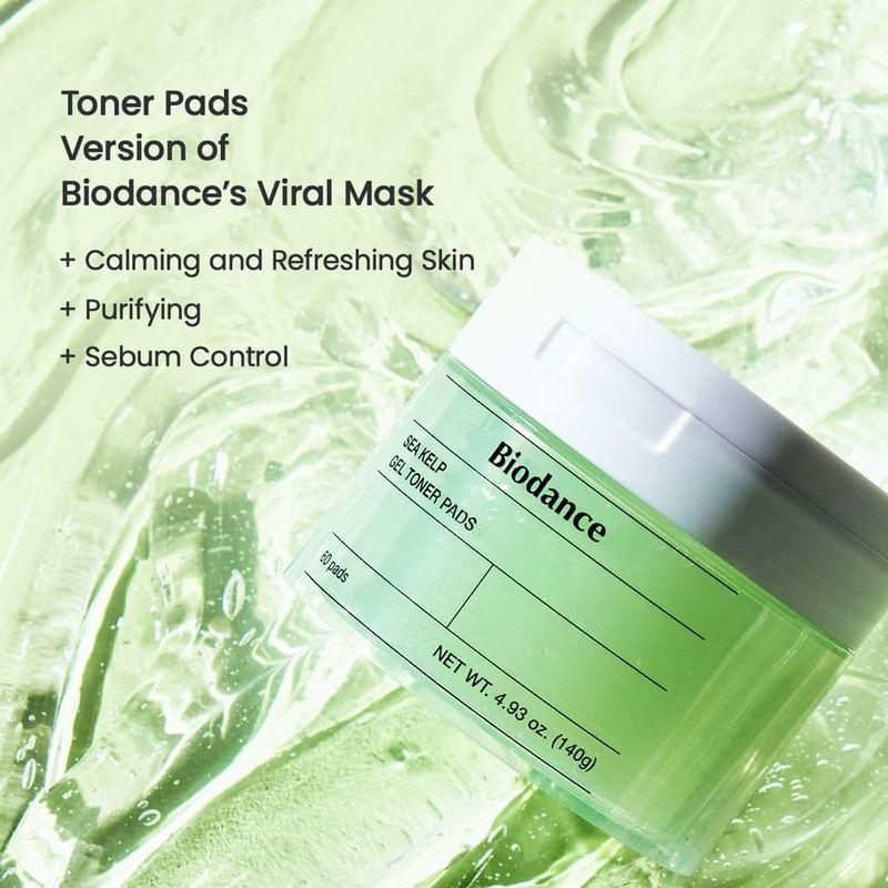 Biodance Paquet: Masque Visage Rafraîchissant aux Algues Marines Authentiques Profondes + Disques Tonifiants Gel aux Algues Marines