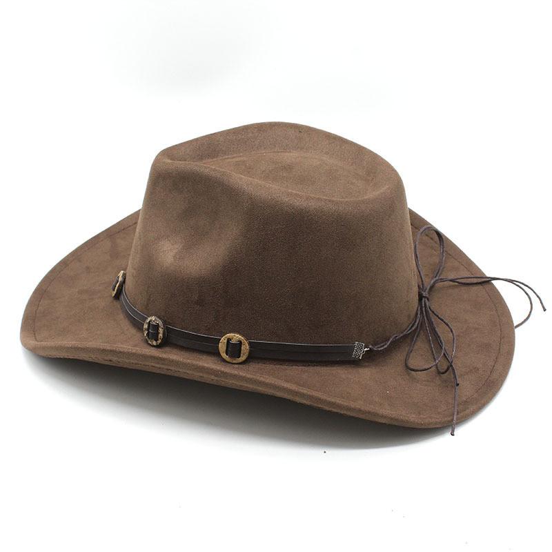 Western Cowboy Hat With Large Brim For Outdoor Sun Protection And Photography