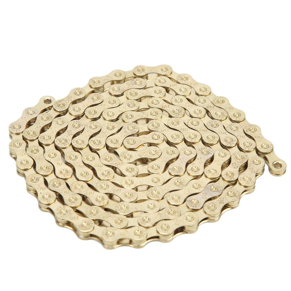 Bike Chain 116 Links 10 Speed Electroplating Rust Protection Mountain Bike Chain for Mountain Road Bike