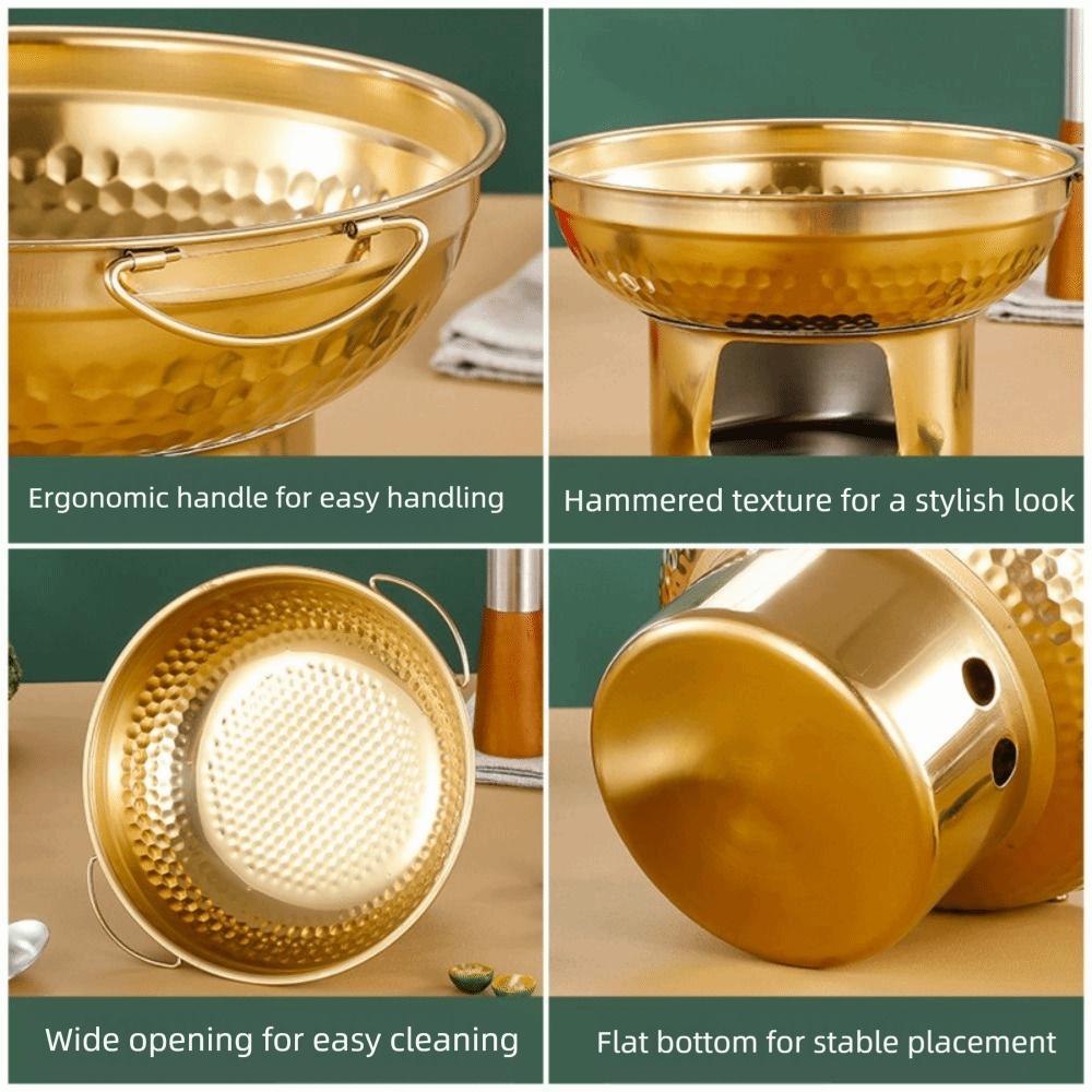 Szybkie Nagrzewanie Stal Nierdzewna Garnek Hot Pot 20/22cm Podwójne Uszy Garnek Hot Pot Tajski Hot Pot Restauracja