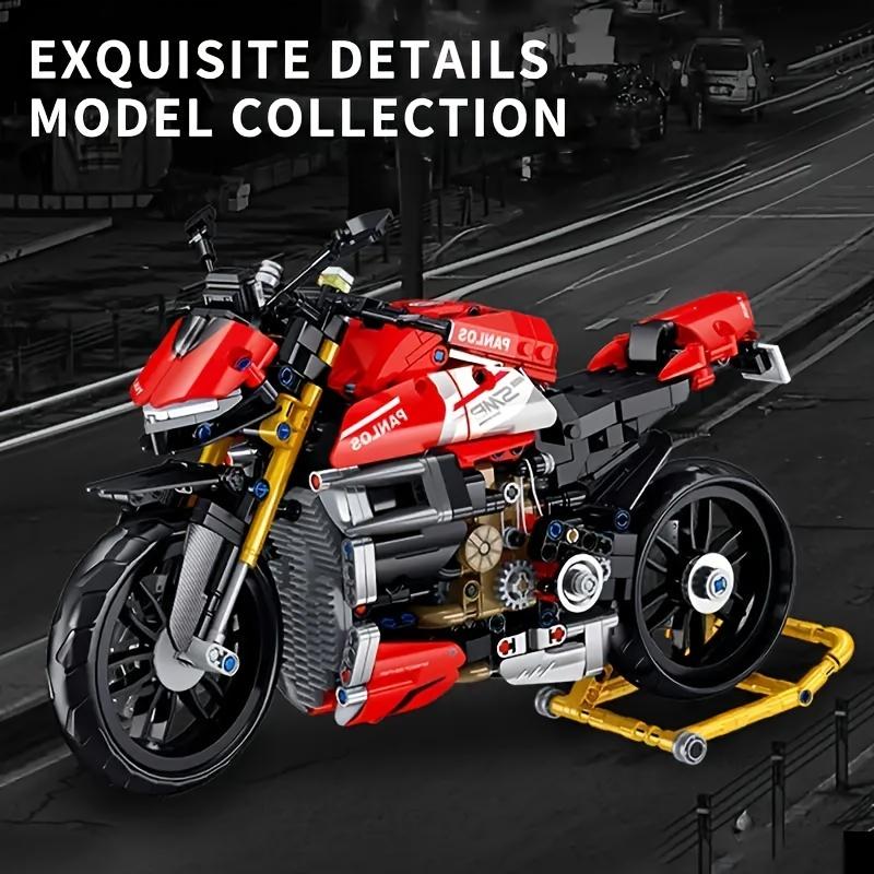 981 Particle Mold Fast Building Block Assembly Model Motorcycle, for 6 Years Old + Creativity, Is Also A Home Ornament, Holiday