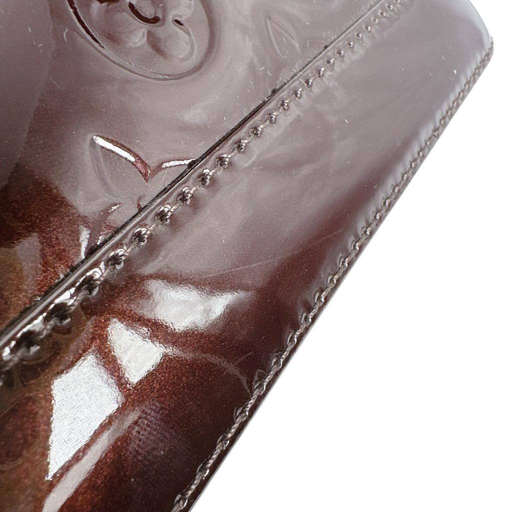 Louis Vuitton Vernis Alma PM El Çantası Monogram Vernis şarap kırmızısı Kadın M91611 Kullanılmış