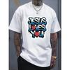 Men'S T-Shirt Made of a Love & Care Graphic - Short Sleeved Round Neck Casual Summer Top Ideal for Outdoor Activities, Beach Days, And Everyday Wear
