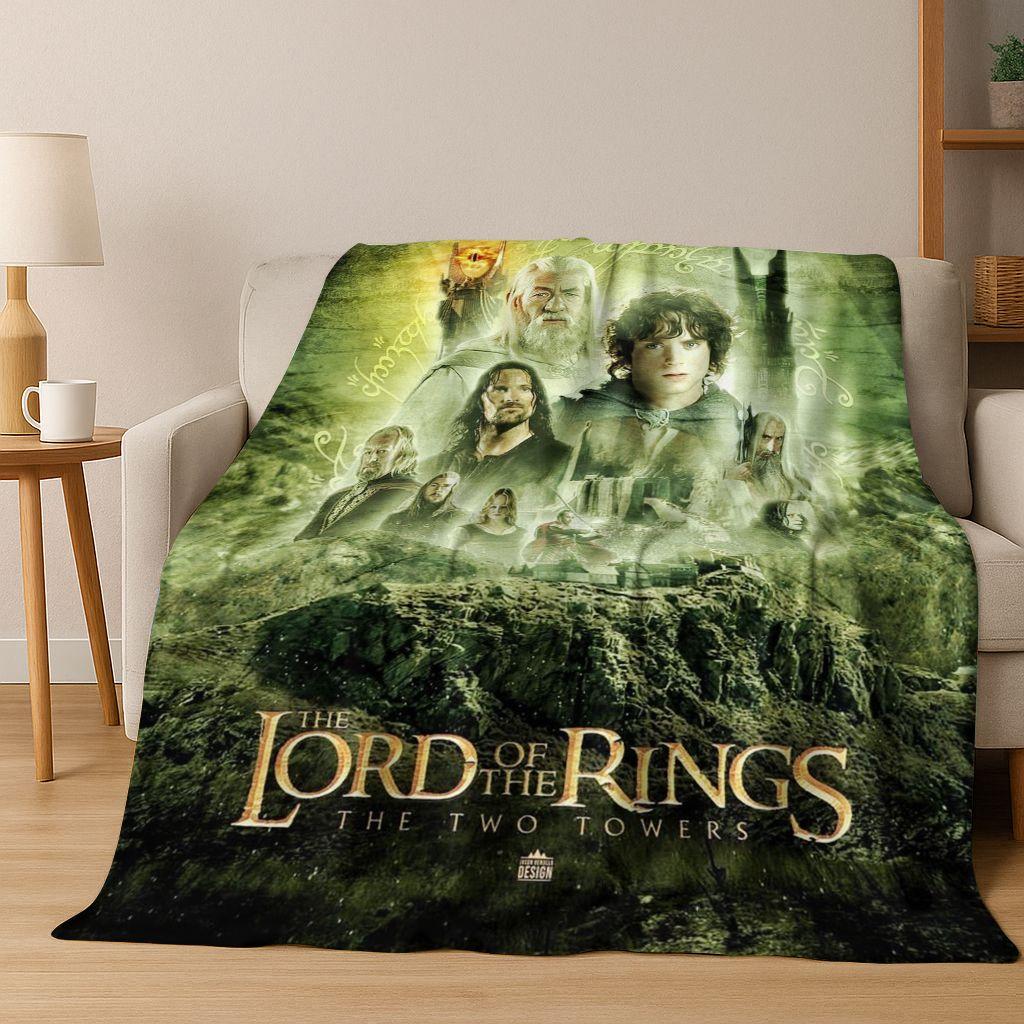 Classics L-Lord of The Rings H-Hobbit Movie Flannel Blanket,Warm and Cozy Soft Throw Blanket for Home Bedroom Bed Sofa Cover Kid