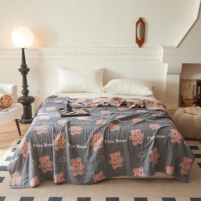 New Class a Cotton Is Not Easy To Shrink 6 Layers Gauze Blanket Towel Blanket Summer Blanket