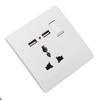 13A Wall Socket 2 USB Power Adapter Port Outlet Panel Electrical Socket Home Fittings Charger Anti Impact Easy Install
