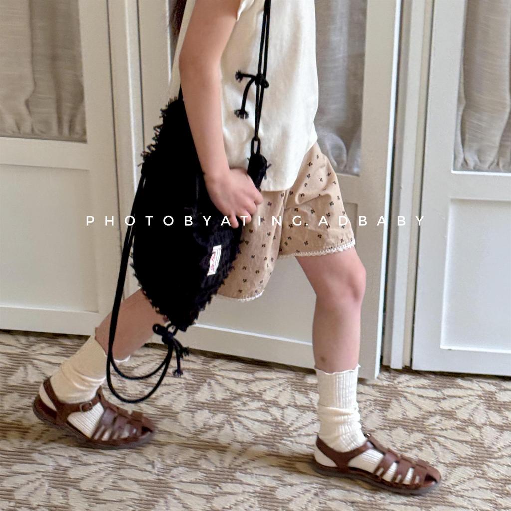 Pantaloncini in Pizzo Blu Stile Coreano Zhili per Bambine