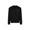 FW22 Logo Embroidered Crew Neck Pullover Sweatshirt Men Sweatshirt Black 6L1MC3-1JQNZ-0030