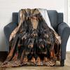 Dogs Print Flannel Blanket High Quality Warm Comfortable Cover for All Seasons Perfect for Gifts Home Decor
