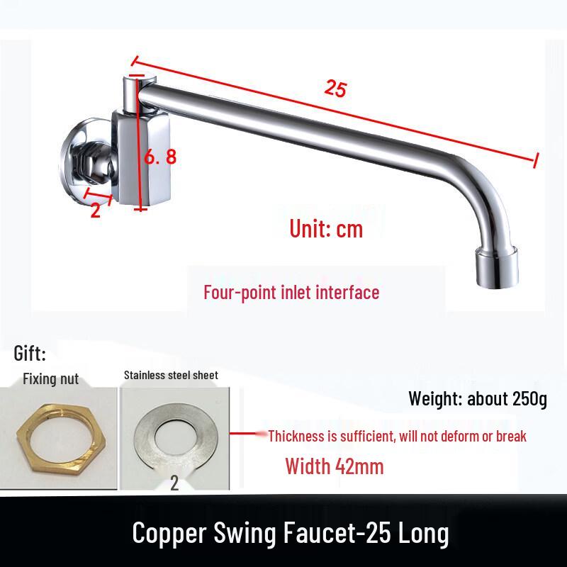 Stainless Steel Kitchen Stove Swing Faucet