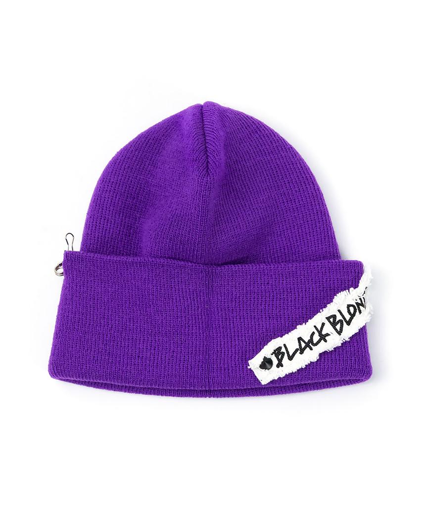 BLACKBLOND Vividi Side Patch Long Beanie (Purple)