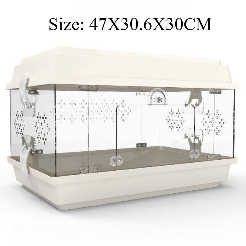 

Acrylic Lizard Kennel Transparent Spider Turtle Tank Reptile Breeding Cage Snakes Terrarium Lizard Growbox Cages Pet Products білий