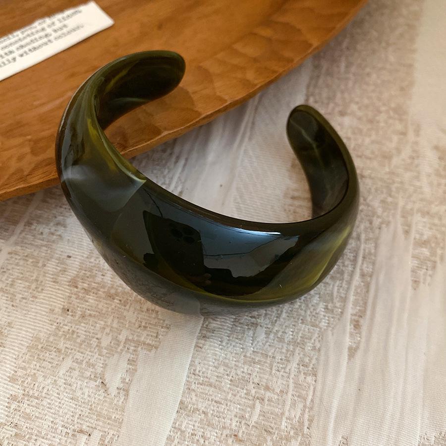 Europejski i Amerykański Akrylowy Geometryczny Okrągły Bransoletka - Luksusowa Wysokiej Klasy Przesadzona Biżuteria Ręczna