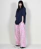 Deumakeu Flower Pattern Side One-Pleat Semi-Wide Pants Hot Red