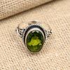 Peridot Gemstone ručne vyrábaný 925 masívny strieborný prsteň na svadobný dar