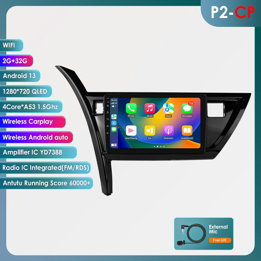 OSSURET Carplay 4G 10,1palcový autorádio s inteligentním systémem Android pro Toyota Corolla Auris 2013 - 2016 GPS stereo inteligentní obrazovka Bluetooth RDS