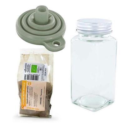 Spice Bottle Powder + Funnel + Black Pepper 50 G