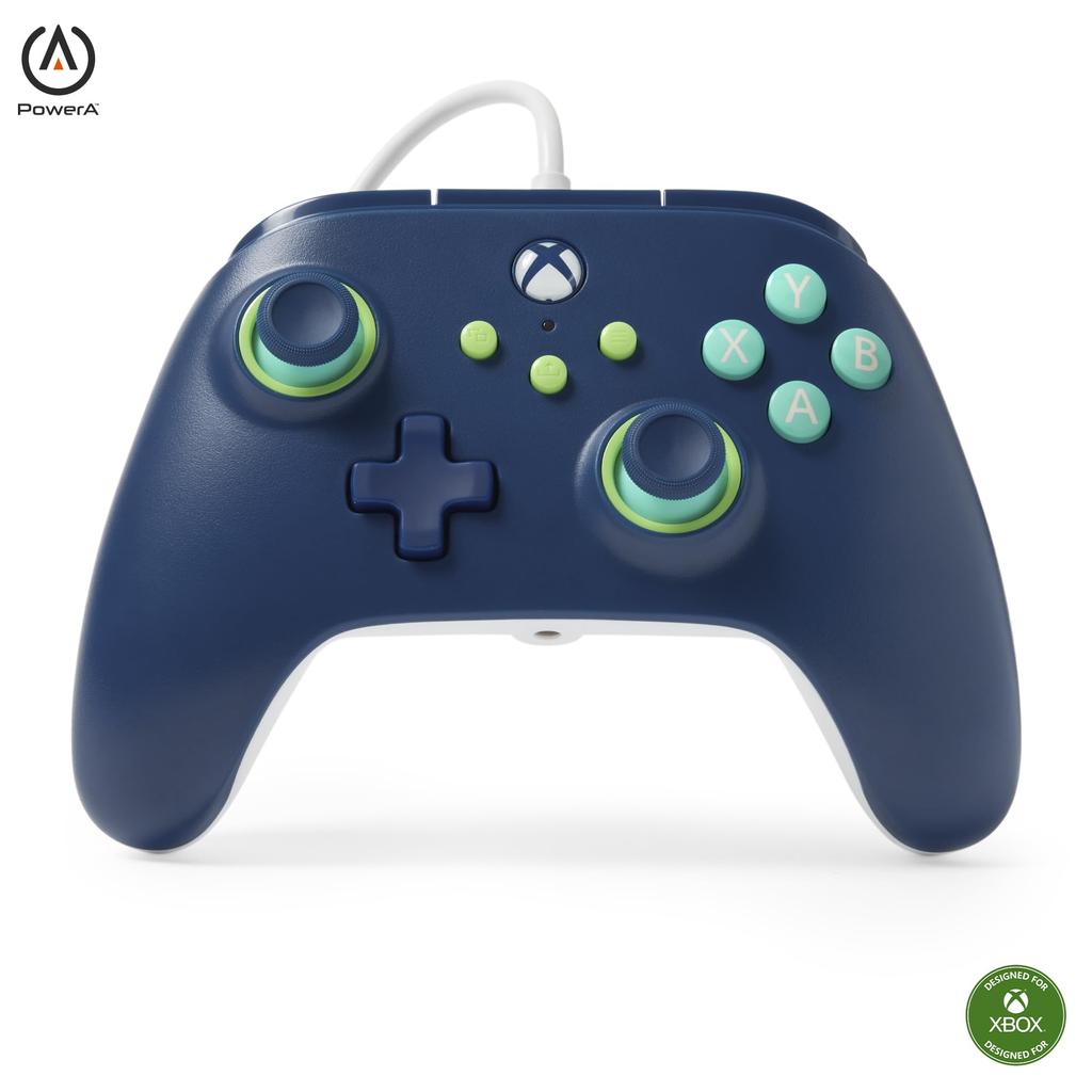 PowerA Controlador com Fio para Xbox Series Mariner Video Works com Xbox Licenciado Oficialmente XS - Azul, Gamepad, Controlador de Jogo/Gaming, One,