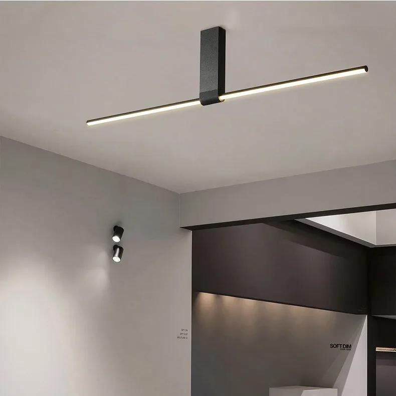 Nordic Simple Strip Ceiling Lamp Minimalism Creative Corridor Restaurant Celling Light Fixtures Bedroom Clothing Store Lamps