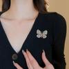 Fashion Vintage Butterfly Brooches Metal Alloy Colorful Cardigan Clip Crystal Insect Sparkling Enamel Pins Party Jewelry