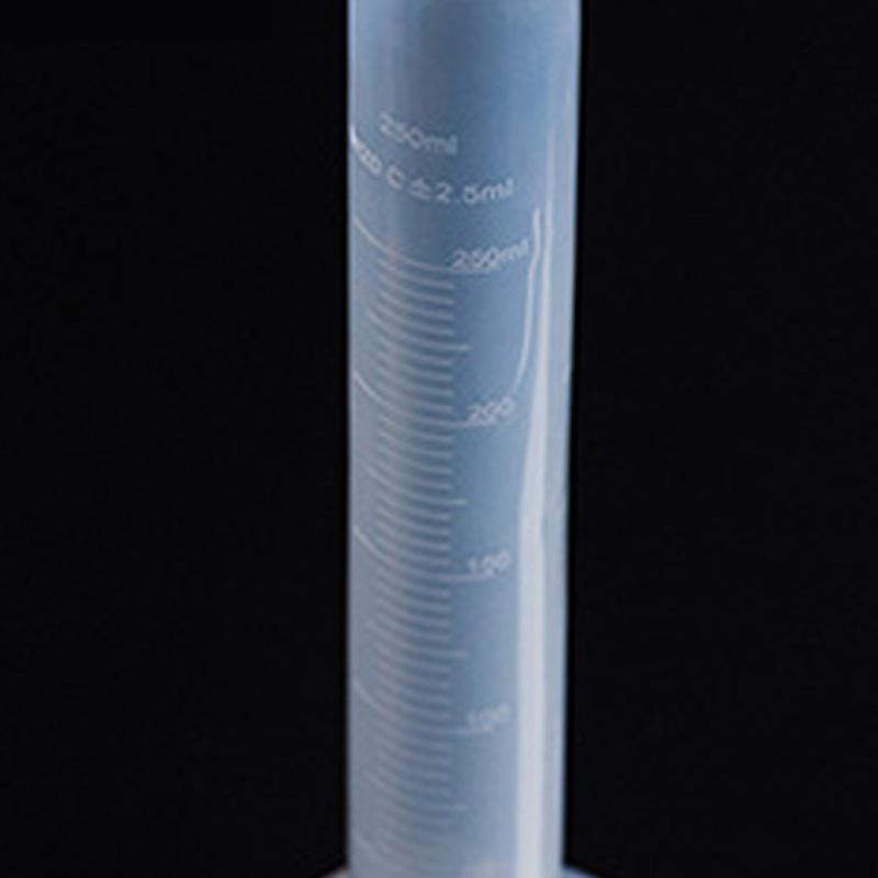 Measuring Cylinder Straight Plastic 250ml Large Capacity Clear Scale Tool for Experiment 250ml