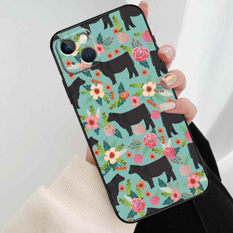 Cute Highland Cow Phone Case For iPhone 17 Pro Max 14 13 12 11 15 16 Pro Max mini 15 16 Plus 16e 17 Air Cover