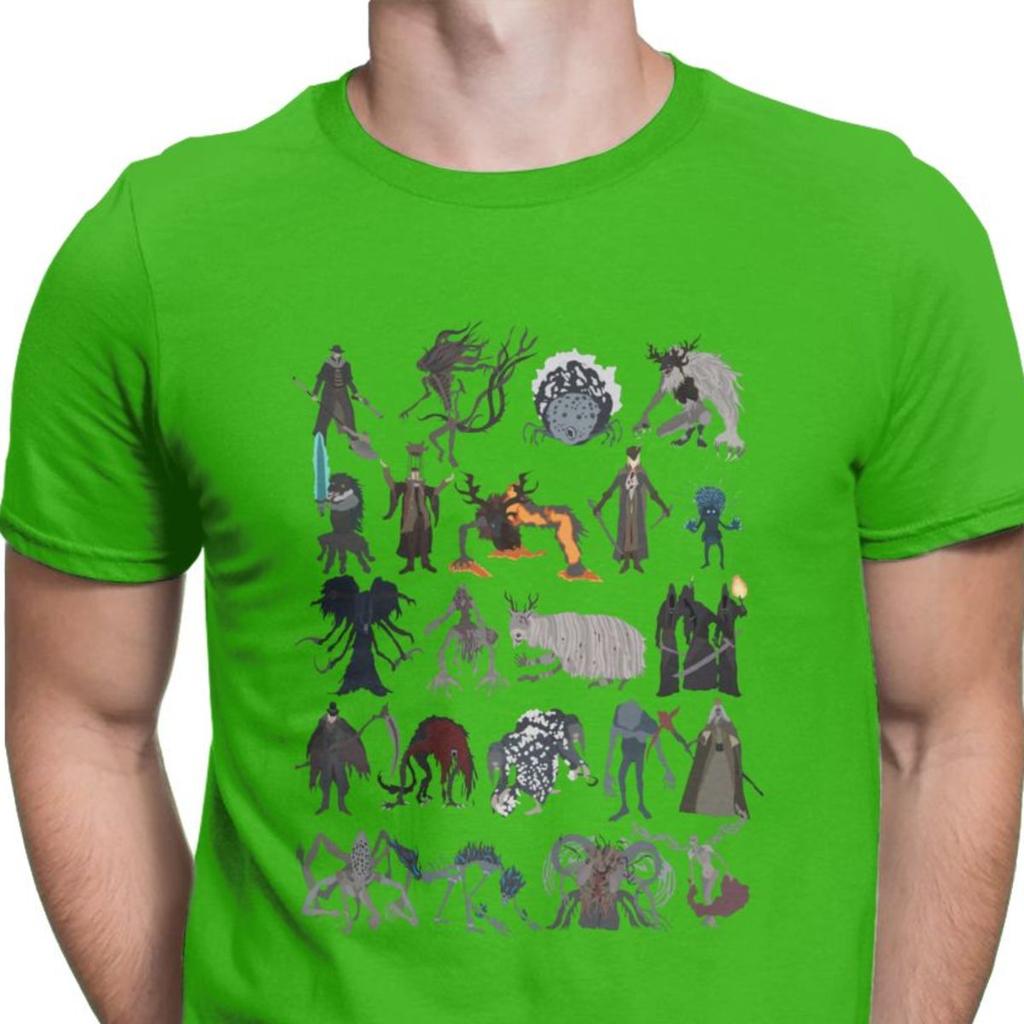 Men Bloodborne Bosses Tshirt Dark Souls Cotton Clothing Novelty Round Neck Tee Shirt Tee Shirts