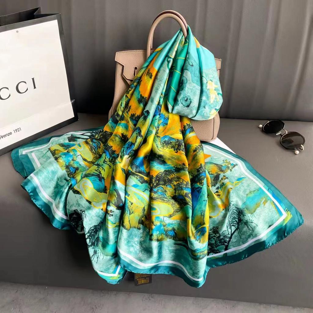 Modischer Schal Damen Sommer Sonnenschutz Mode Ausländischer Stil Strandtuch Damen Urlaubsstola Klimaanlagenschal Oberbekleidung Gazeschal