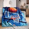 1pc Basketball Hoop Blanket, Lightweight Flannel Throw Blanket for Sofa, Bed, Travel, Camping, Living Room, Office, Couch028