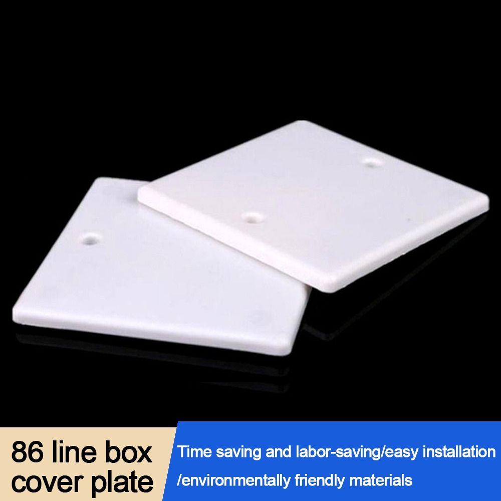 10pcs/set Plastic Concealed Box Cover 86 Type Easy Installation Wall Cover Dustproof Decorative Cover Plate