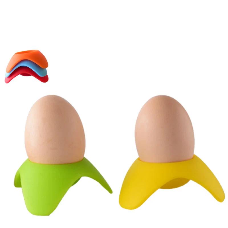 Silicone Egg Tray Colored Egg Seat Holder Stand Storage Rack Eggs Cup Holder For Home Kitchen Gadgets Tools Crepiere